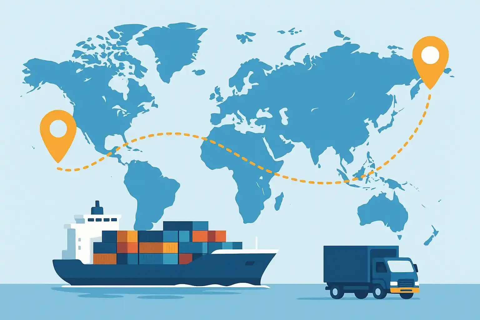 Rutas y conexiones entre puertos