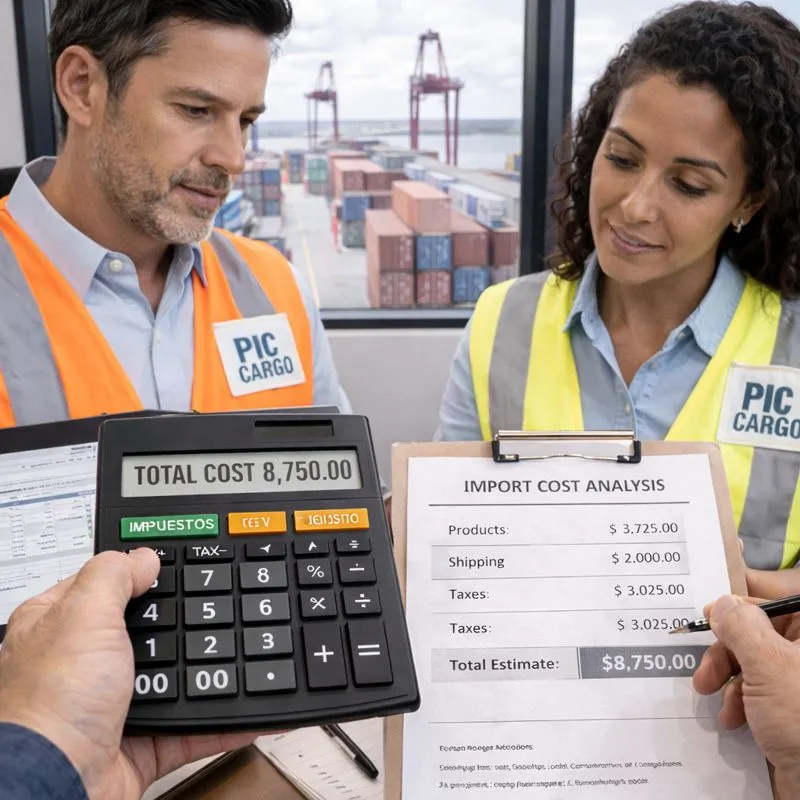 Impuestos y costo total estimado