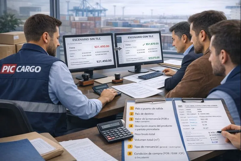 Cálculo de costos e impuestos de importación (referencial)