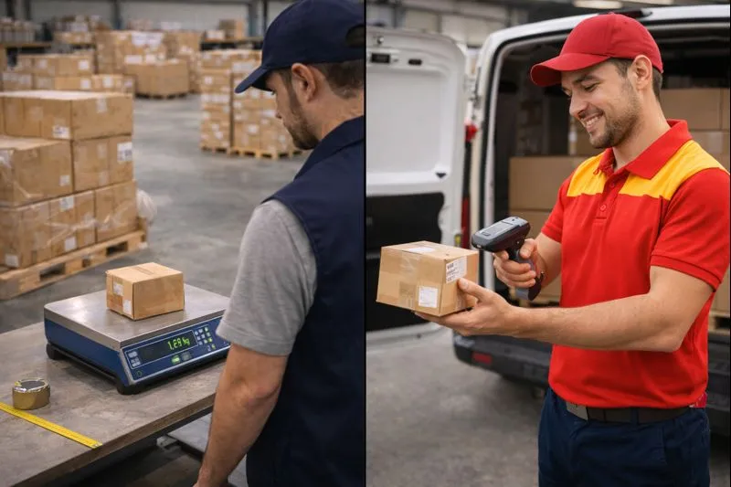 Imagen referencial de 1 m³ para decisión courier vs LCL