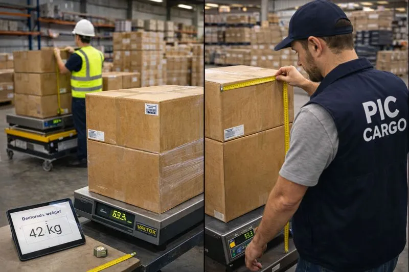 Almacén de recepción y control de carga para mediciones