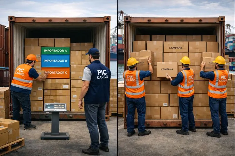 Carga en contenedor compartido (referencial)