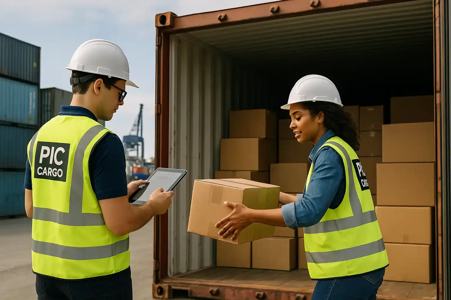 Emprendedores compartiendo contenedor y cotizando su flete marítimo en PIC Cargo