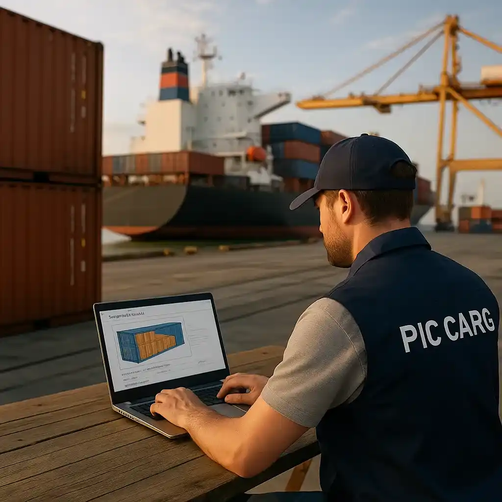 Importador planificando carga consolidada y calculando su flete marítimo