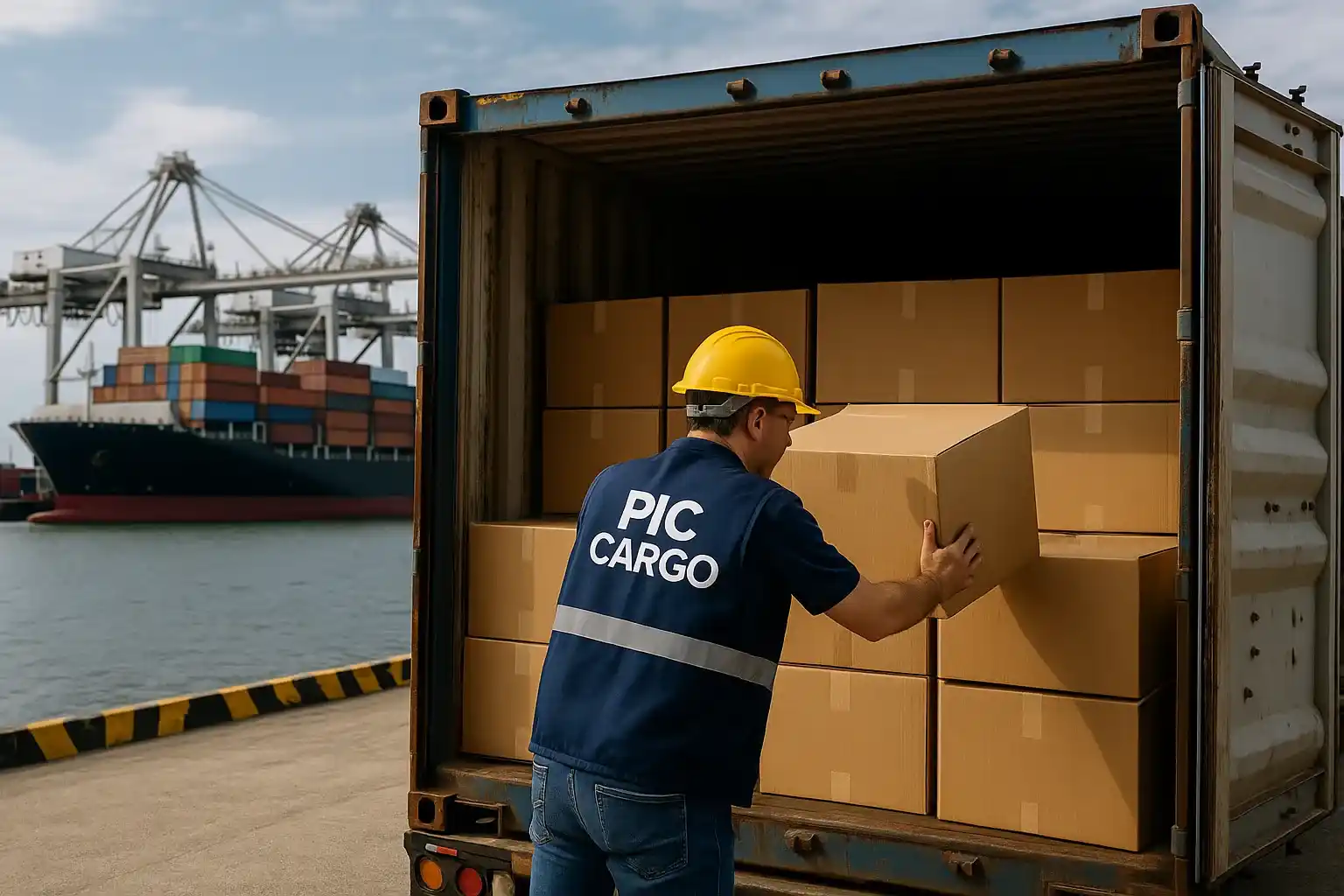 Importador cotizando su transporte marítimo en la calculadora de fletes PIC Cargo