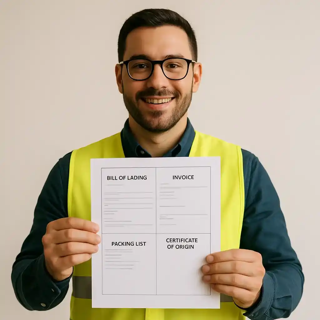 Documentos generados para el embarque en China