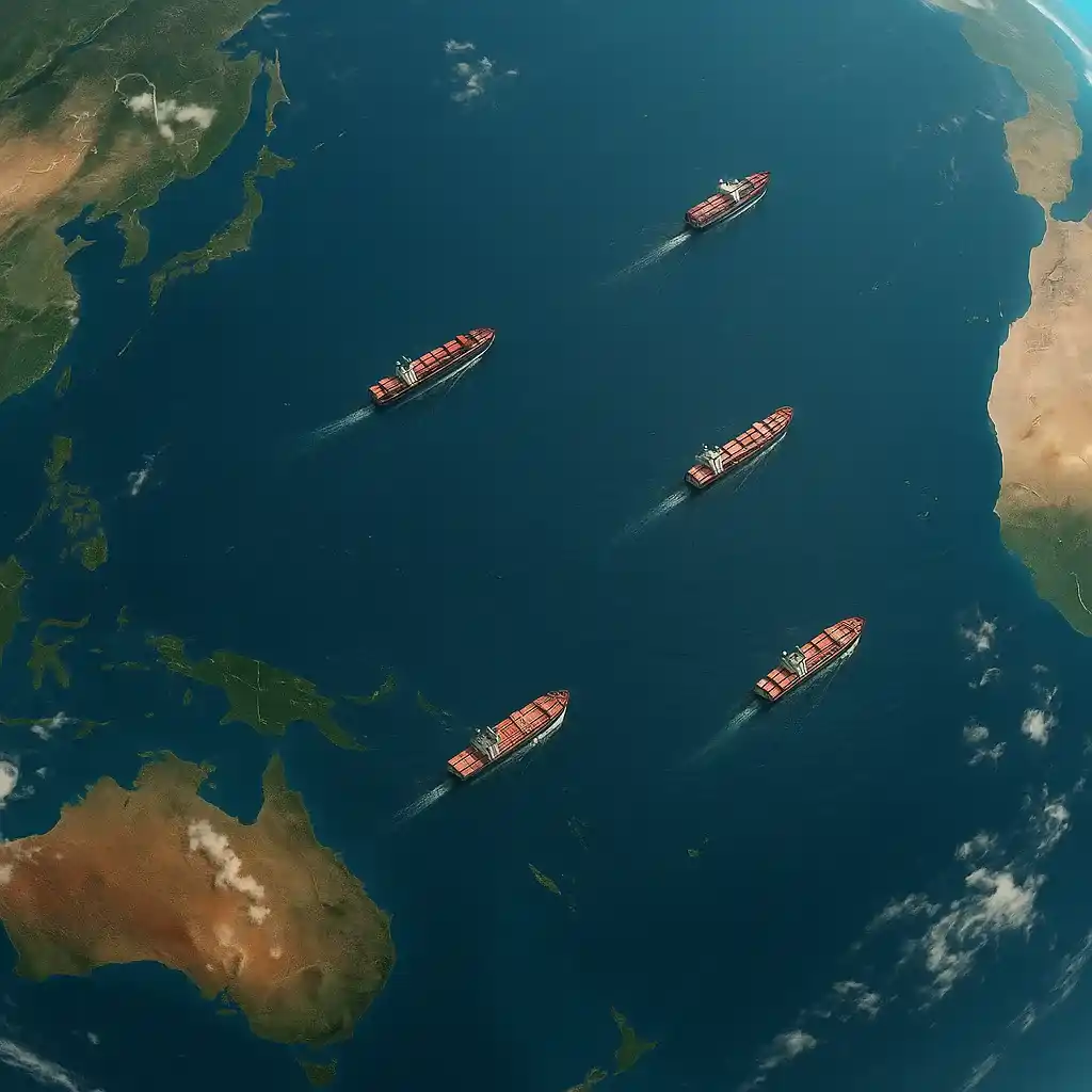 Rutas marítimas desde China hacia Perú