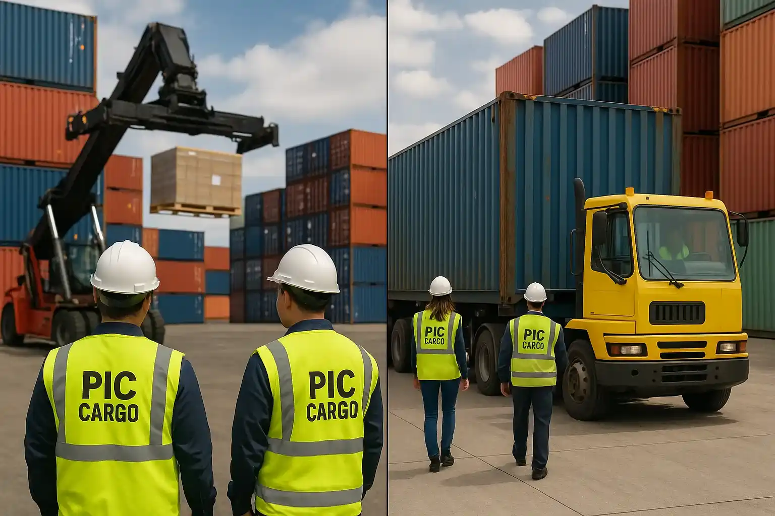 Ejemplo visual de importación y logística marítima